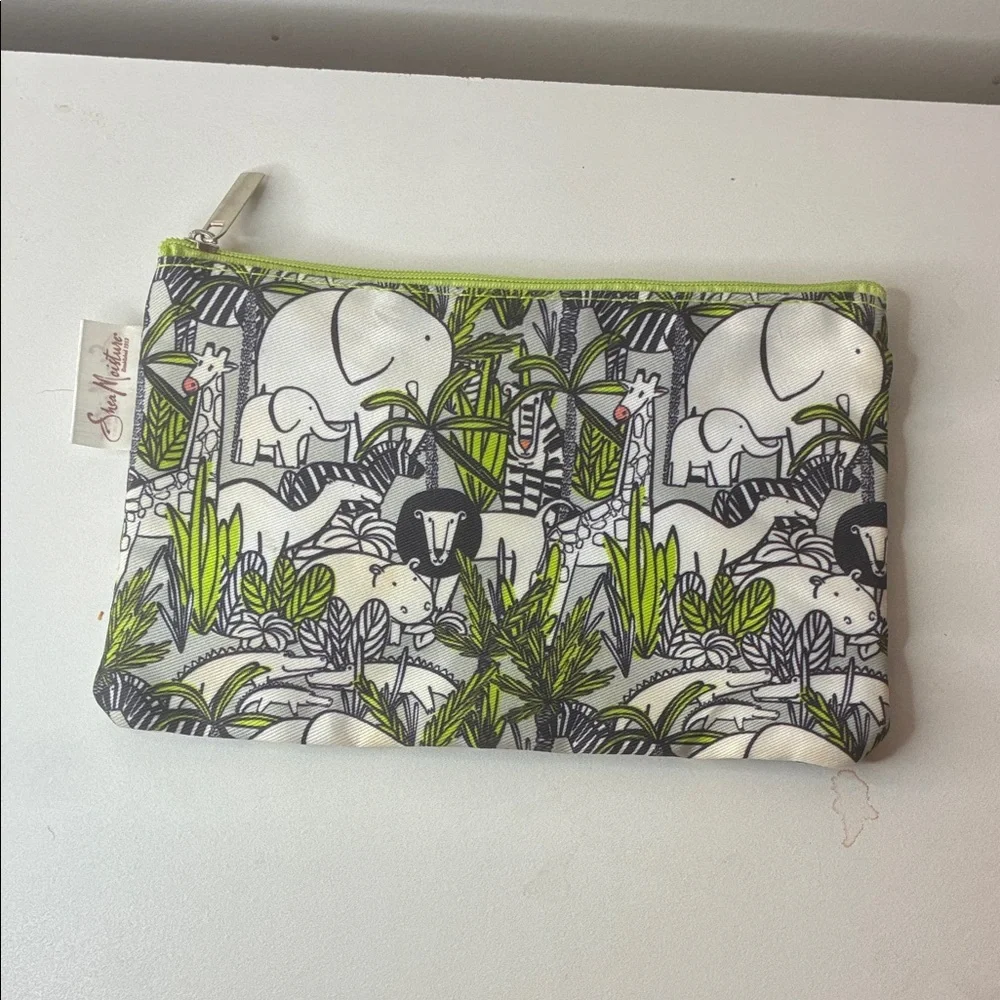 Shea Moisture Jungle Safari Print Zippered Makeup Pouch